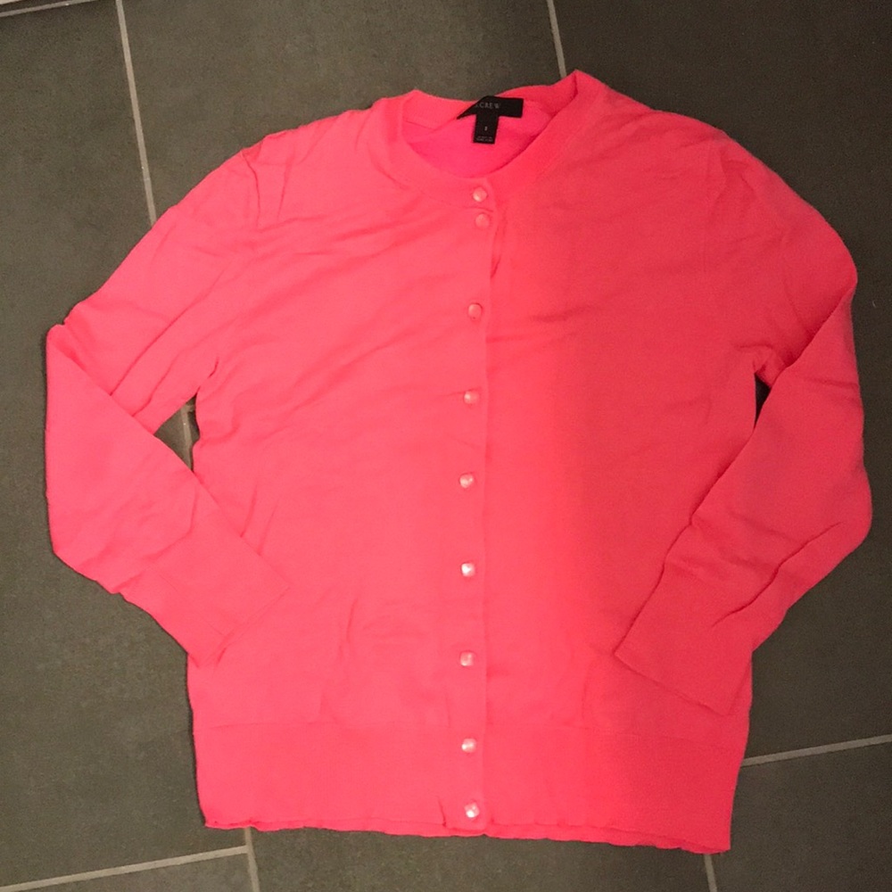 Pink J. Crew cardigan